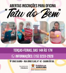 CRAS Cajuru inscreve interessados em participar de oficina direcionada a idosos e pessoas com deficiência