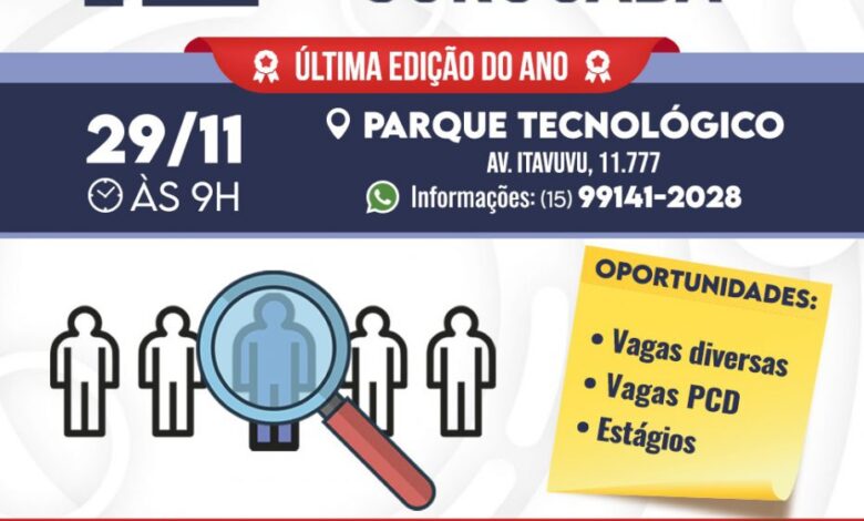 Prefeitura abriu inscrições na última segunda (14) para a última edição do ano do Mutirão de Empregos Sorocaba