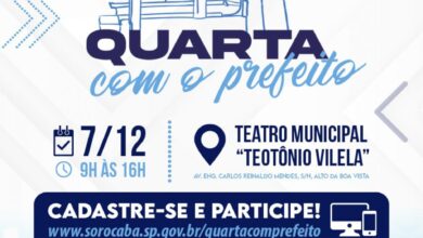 14ª edição do programa “Quarta com o Prefeito” acontece no dia 7 de dezembro no Teatro Municipal