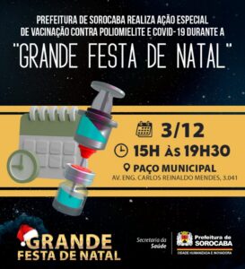 Prefeitura de Sorocaba oferece ação especial de vacinação contra Poliomielite e Covid-19