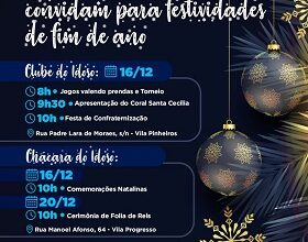 Chácara e Clube do Idoso convidam para festividades de fim de ano