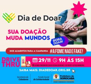 Prefeitura de Sorocaba promoveu #DiadeDoar na última terça-feira (29)
