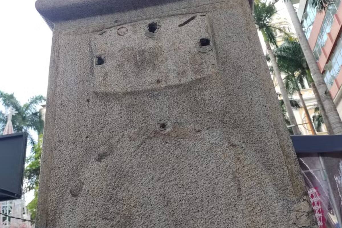 Placa de resina será colocada no monumento do fundador de Sorocaba após furto