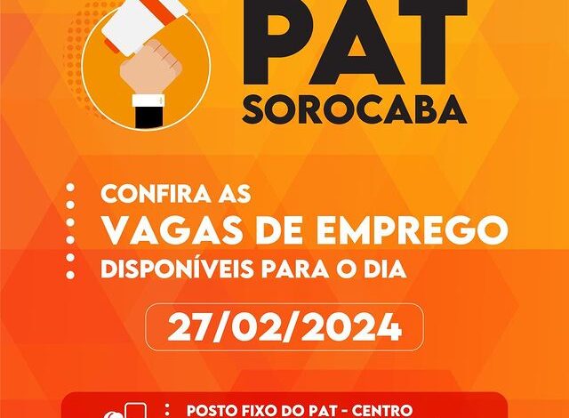 Veja as vagas de emprego disponíveis para Sorocaba nesta terça (27). (Foto: Reprodução/Prefeitura de Sorocaba)