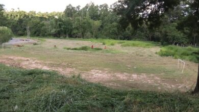 Centro Comunitário Esportivo começa a ser implantado no Jardim Amália; prazo de entrega é de 120 dias. (Foto: Renan Tonet/Secom).