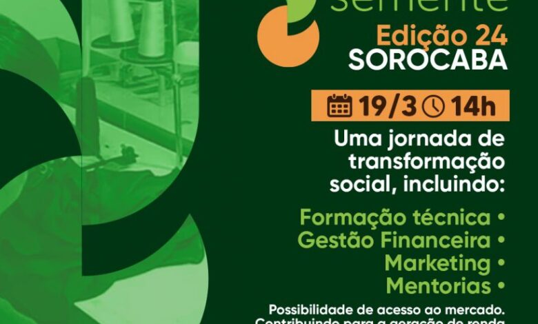 Projeto Semente tem 24ª edição com parceria de instituições e a Prefeitura de Sorocaba. (Arte: Ricardo Campolim).