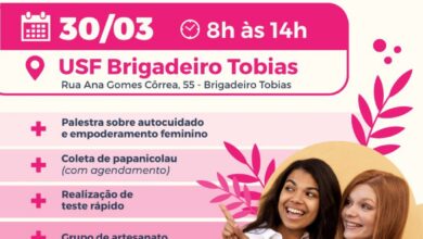 Mês da mulher: USF Brigadeiro Tobias realiza ação especial neste sábado (30) em Sorocaba