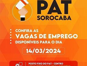 Confira as vagas de emprego para Sorocaba nesta quinta (14)