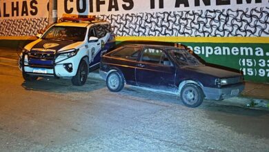 GCM resgata carro FURTADO na zona norte de Sorocaba na madrugada de sexta (26). (Foto: GCM).