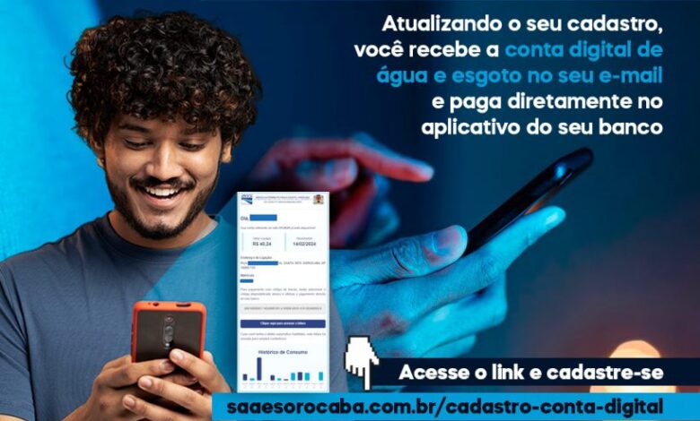 Saae/Sorocaba intensifica campanha sobre emissão de conta digital a todos os usuários; 4 mil já têm o cadastro