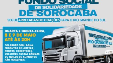 TRAGÉDIA NO RS: Fundo Social de Sorocaba recebe doações até às 20h nesta quarta e quinta-feira (8 e 9)