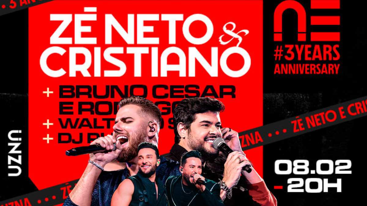 Zé Neto e Cristiano chegam a Sorocaba em fevereiro com show