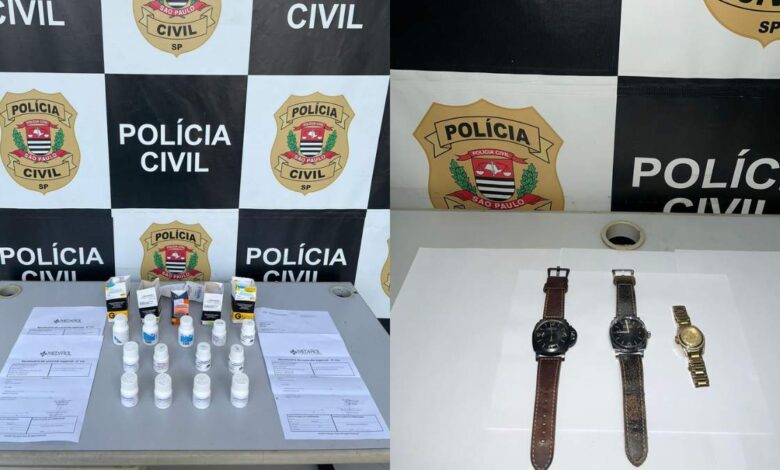 Polícia Civil de Votorantim recupera medicamentos controlados e relógios de luxo em Sorocaba (SP)