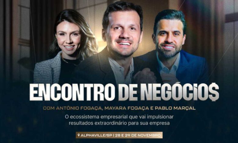 Antônio Fogaça, Mayara Fogaça e Pablo Marçal lideram Encontro de Negócios em Alphaville que promete transformar empresários e acelerar resultados